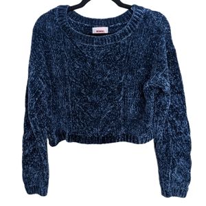 Bongo Cropped Chunky Sweater - Size S 🔵🧶
